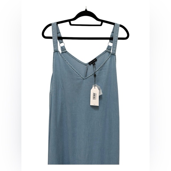 ✨ NWT Universal Standard Tencel Chambray Flutter Hem Dress - Morning Blue - Picture 8 of 17